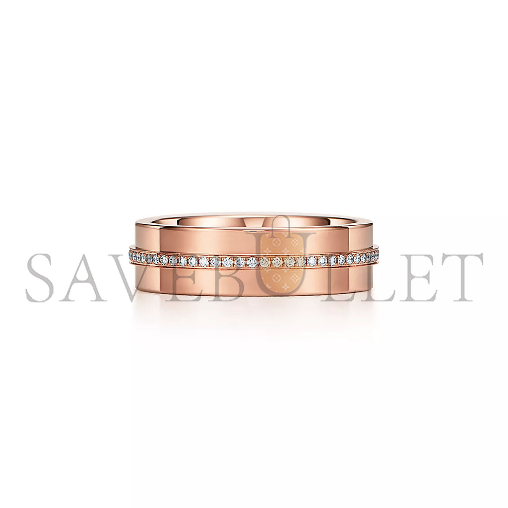 TIFFANY T WIDE DIAMOND RINGIN ROSE GOLD 60151034